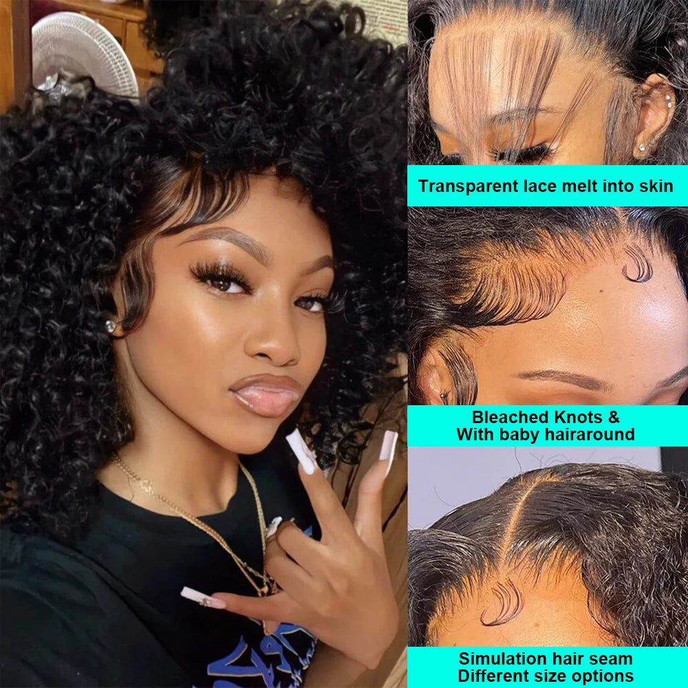Curly Deep Bob Wigs For Women 13x4 Glueless Pre Cut Human Hair Wig Ready To Go Human Hair Wigs No Glue Remy Human Wig For Women LadyShow.Store