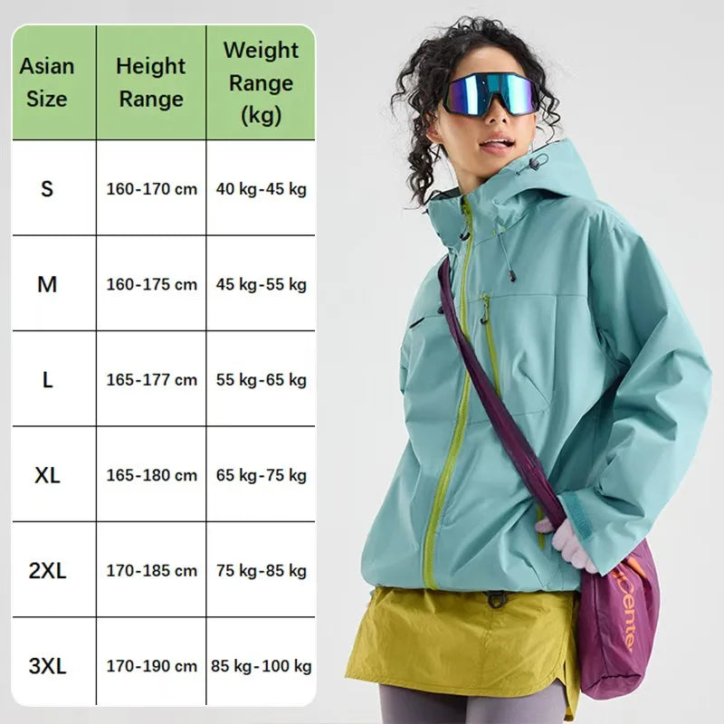 Autumn Sports Jacket Waterproof Windproof Jacket Men Women Outdoor Sports Hiking Running Mountaineering Hooded Casual Sport Coat LadyShow.Store