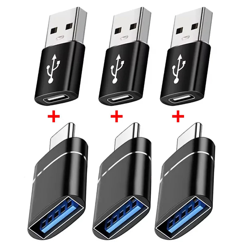 2PCS USB 3.0 To Type C OTG Charger Adapter Connector Type-C to USB Male To Type-c Adapt Converter for PC MacBook Car USB ipad Pi-Mart