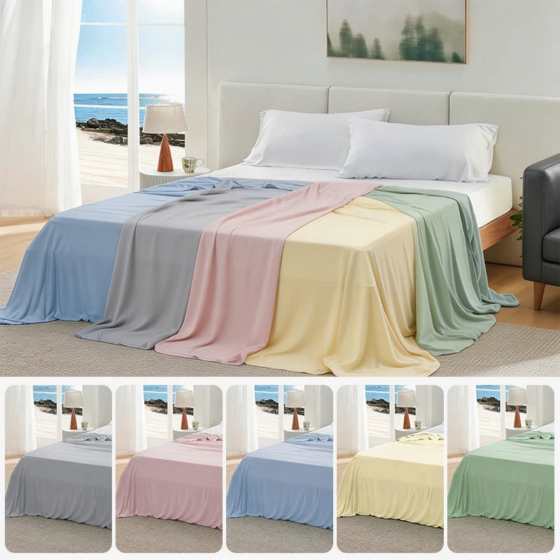 Summer Blanket Ice Silk Cooling Blanket Lightweight Breathable Air Condition Cooling Quilt Skin-friendly Duvet Comforter Pi-Mart