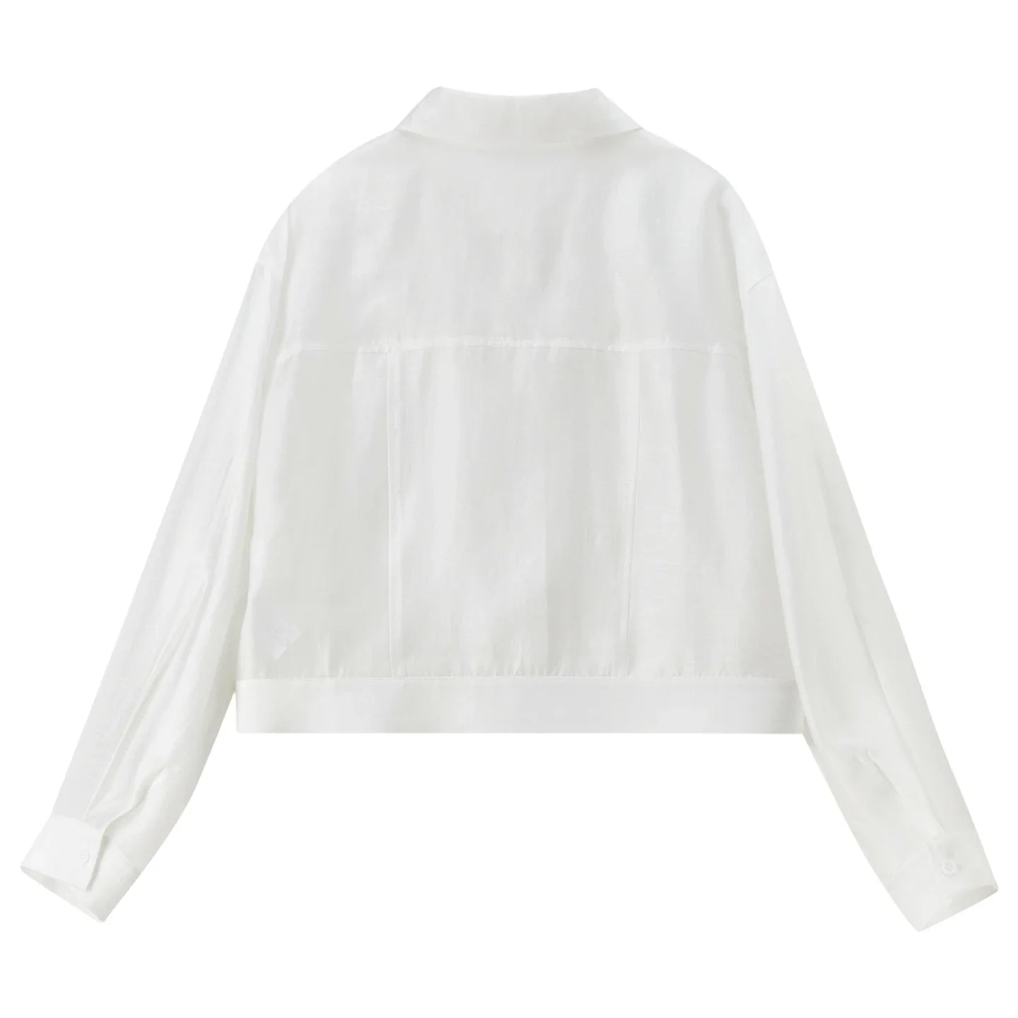 SENTUBILA Lyocell Shirt Women Sun Protection See-Through Tops 2026 Spring Summer Short Shirt Jacket Woman Shackets Q61WF6012 LadyShow.Store