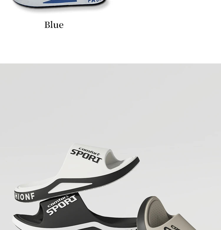 Fashion Men's Sandals Summer EVA Comfortable Anti-Slip Soft Soles House Slippers for Indoor Outdoor Wear Breathable Shower Slide Pi-Mart