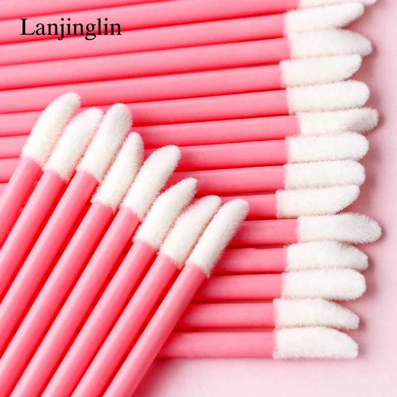 Lanjinglin 5/50 Pcs Lip Brush Reusable Makeup Brushes Lipstick Applicator Wands Eyelashes Extension Tool Beauty Accessories Pi-Mart