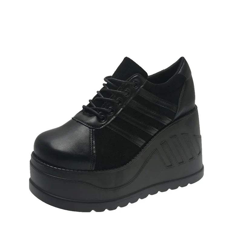 Big Size 35-43 Black Design Female Platform Fashion Cosplay Wedges High Heels Women's Pumps 2026 Street Sneaker Shoes Woman LadyShow.Store