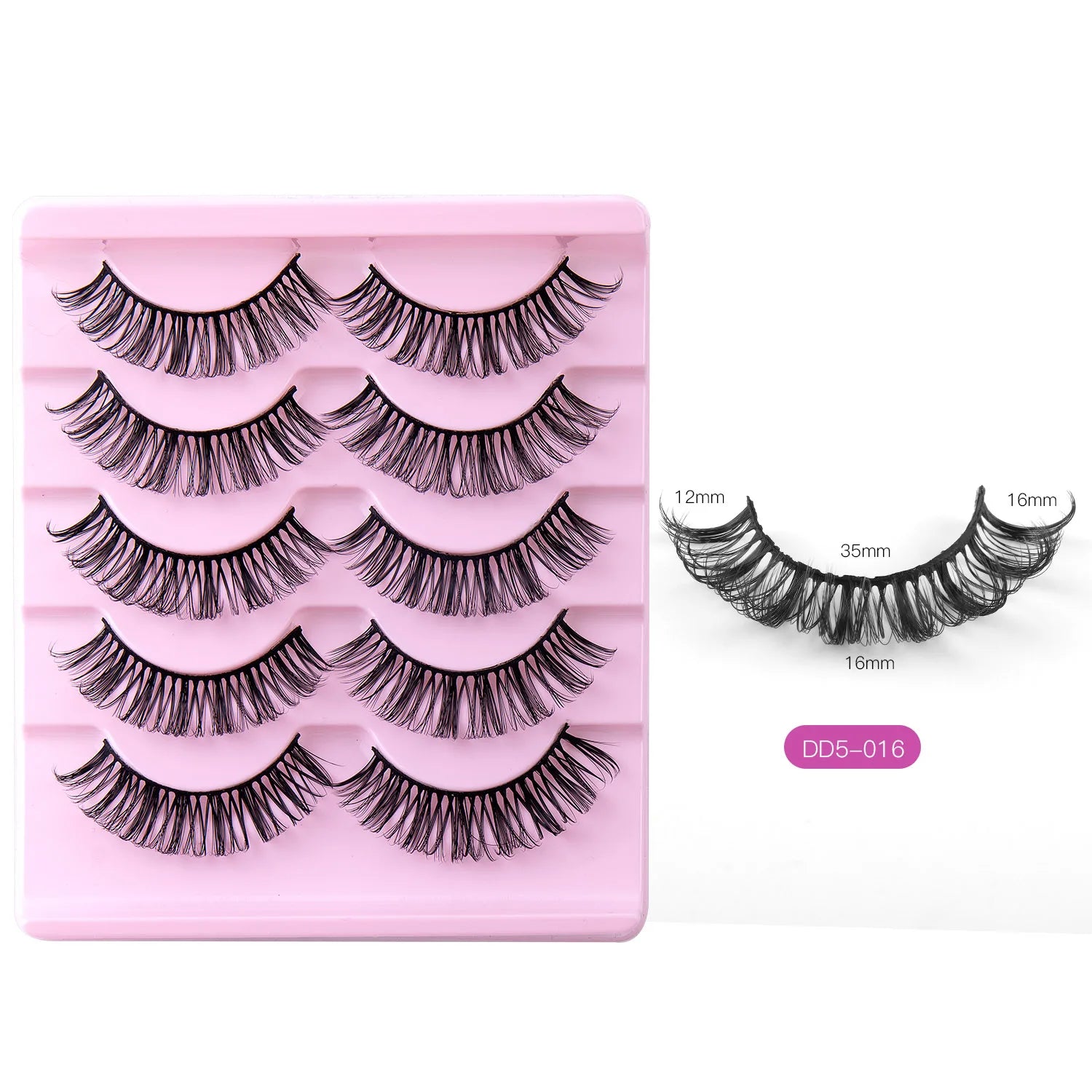 Fashion Russian Strip Lashes 2/5/10 Pairs 3D Mink Lashes Natural Eyelashes Dramatic False Eyelashes Wholesale Eyelash Extension Pi-Mart