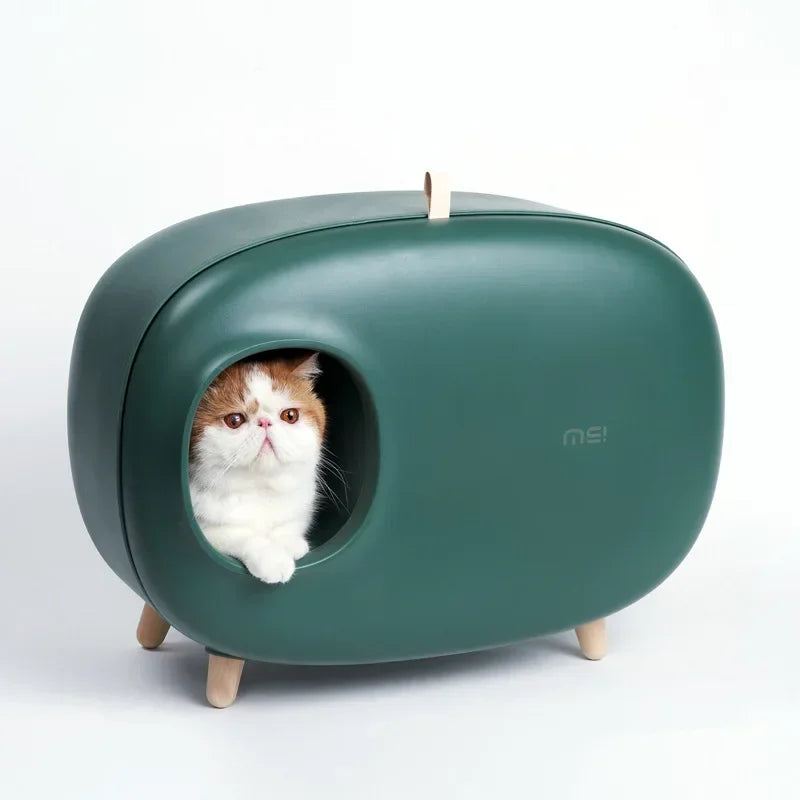 Makesure Cat Litter Box Fully Enclosed Cat Toilet Pet Supplies High-value Cat Toilet Automatic Self-cleaning Litter Box Pi-Mart