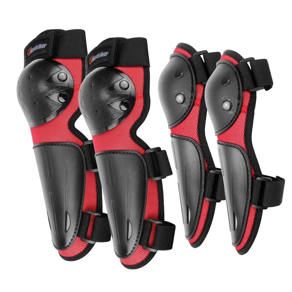 Kid's Motorcycle Armor Vest Protection Motocross Body Armor Jacket Protective Armors Riding Kneepads Moto Full Armor Children LadyShow.Store