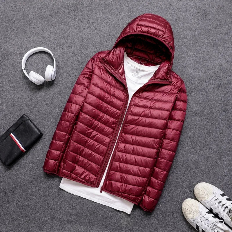 Men's Ultra Light Down Jacket 2024 New Arrivals Spring Winter Feather Ultralight Packable Casual Classic Puffer Coats Men Jacket LadyShow.Store