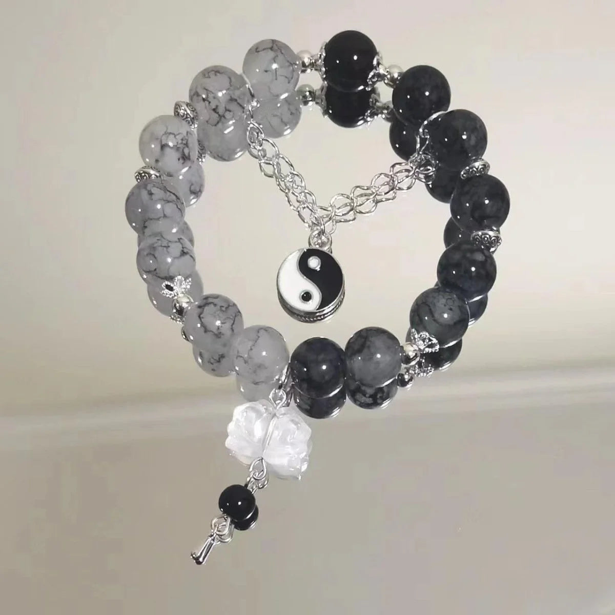 New Simple Beads Crystal Bracelet For Women Girls Korean ins Flower Fox Feather Tassel Bracelets Best Friend Jewelry Gifts 2024 Pi-Mart