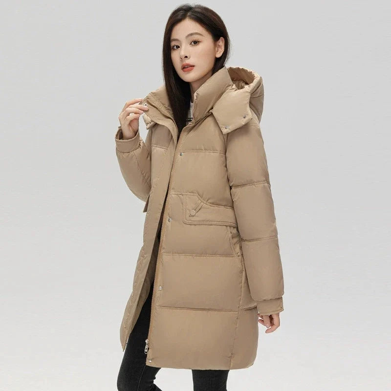 2025 New Women Warm Thicken Down Cotton Jacket Winter Women Long Cotton Coat Hooded Puffer Jacket Women Loose Plus Size Parkas LadyShow.Store