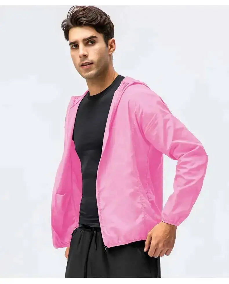 Fishing Rain Wind Breaker Coat For Men Women Waterproof Jacket Hiking Climbing Clothes Sun Protection Quick Dry Rain Coat Pi-Mart