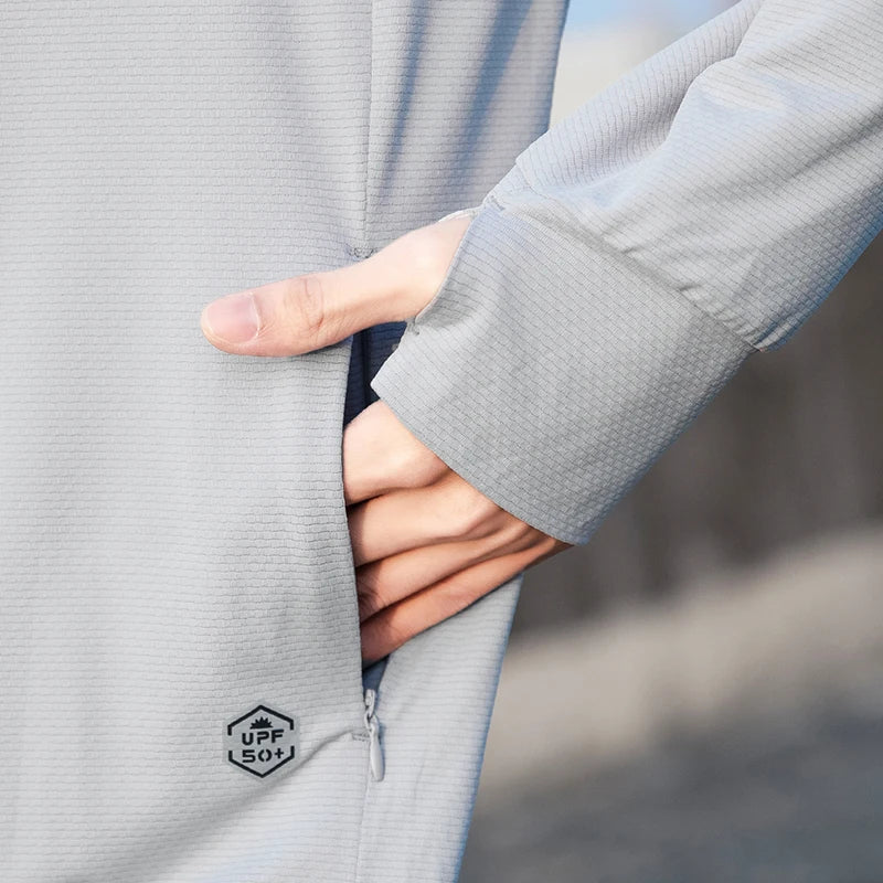 YJKVUR Unisex Summer New UPF 50+ UV Sun Protection Hoodie Jacket Men Women Lightweight Hiking Outdoor Long Sleeve Sun Shirt Coat LadyShow.Store