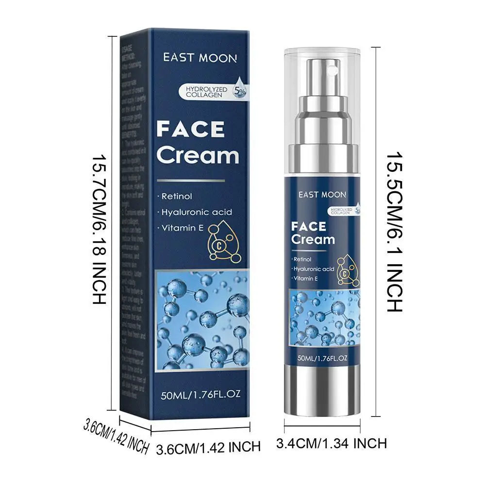 Retinol Face Cream for Men Firming Lifting Brightening Fade Fine Lines Anti Puffiness Moisturizing Nourishing Facial Skin Care Pi-Mart