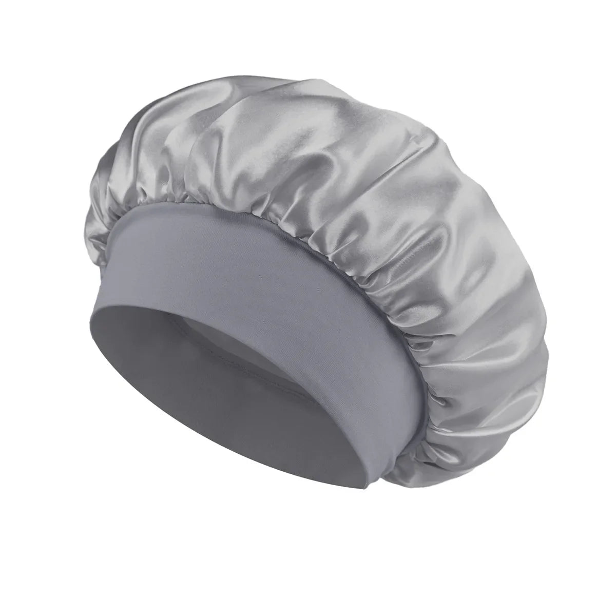 1pcs Soft Silk Satin Lined Bonnet Large Satin Hair Bonnet Household Sleep Shower Cap Hair Wrap Cover for Long Hair Salon Tool Tri Light Beauty