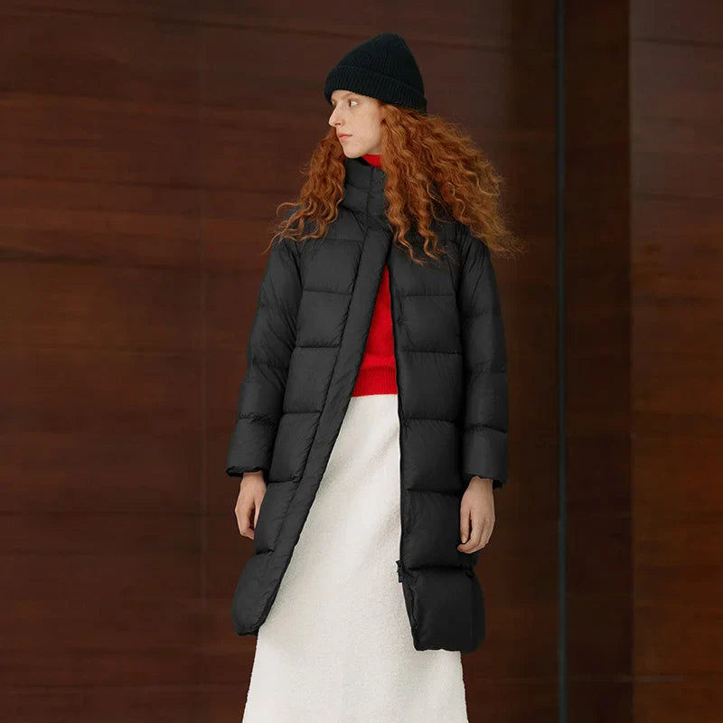 Semir Long Down Jacket Women Waterproof Hooded Coat 2025 Winter New Loose Girls' Jacket Multi-Color Thicken Windbrake Down Coat LadyShow.Store