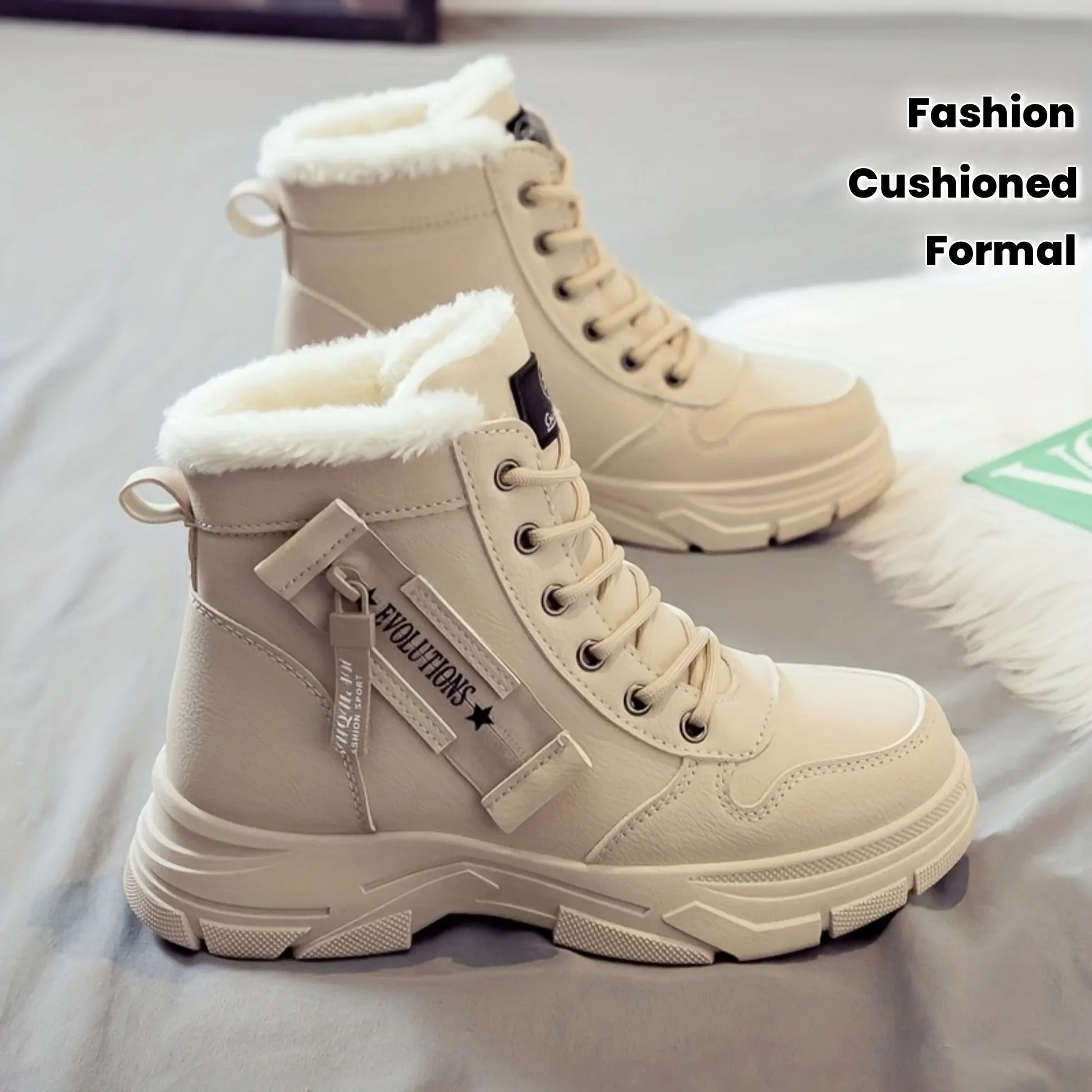 Women's Ankle Boot, Short Boot, Winter Boot with Thick Lining and Insulation, Stylish and Versatile, Thick-Soled Winter Boot LadyShow.Store