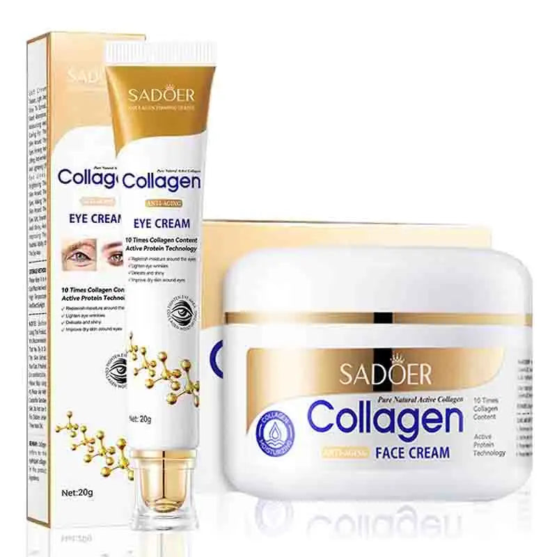 SADOER Collagen Face Cream sknicare Moisturizing Hydrating Firming Face Creams Faical Cream Beauty Face Skin Care Products Tri Light Beauty