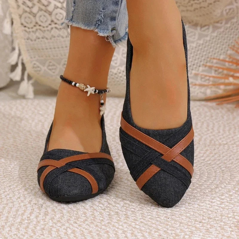 2025 Spring and Autumn New Fashionable Breathable Comfortable Flat Shoes Anti slip Large Women's Shoes Casual Shoes Pi-Mart