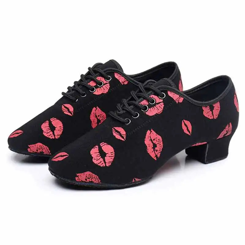 Women Latin Dance Shoes Jazz Ballroom Salsa Dancing Shoes Woman High Heels Children Training Modern Tango Dance Sneakers Female LadyShow.Store