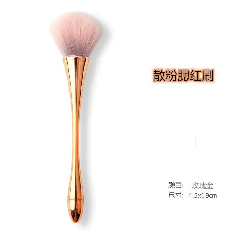 1pc Big Size Soft Fluffy Glitter Powder Professional Brush Nail Dust Cleaning Brush Women Girls Manicure DIY Make Up Beauty Tool Tri Light Beauty