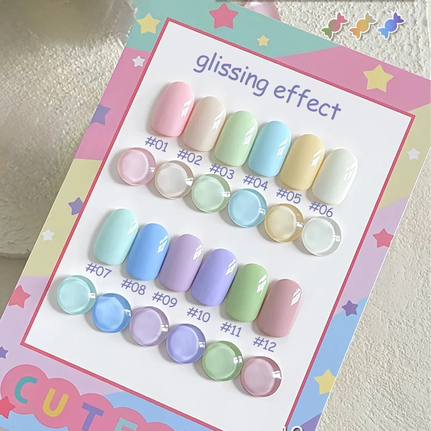 MIANEL 12ML Blue Nails Candy Party Nude Gel Nail Polish 2026 New Mint Green Dopamine Macaron Color Nail Polish Nail Art 1-12pcs Tri Light Beauty