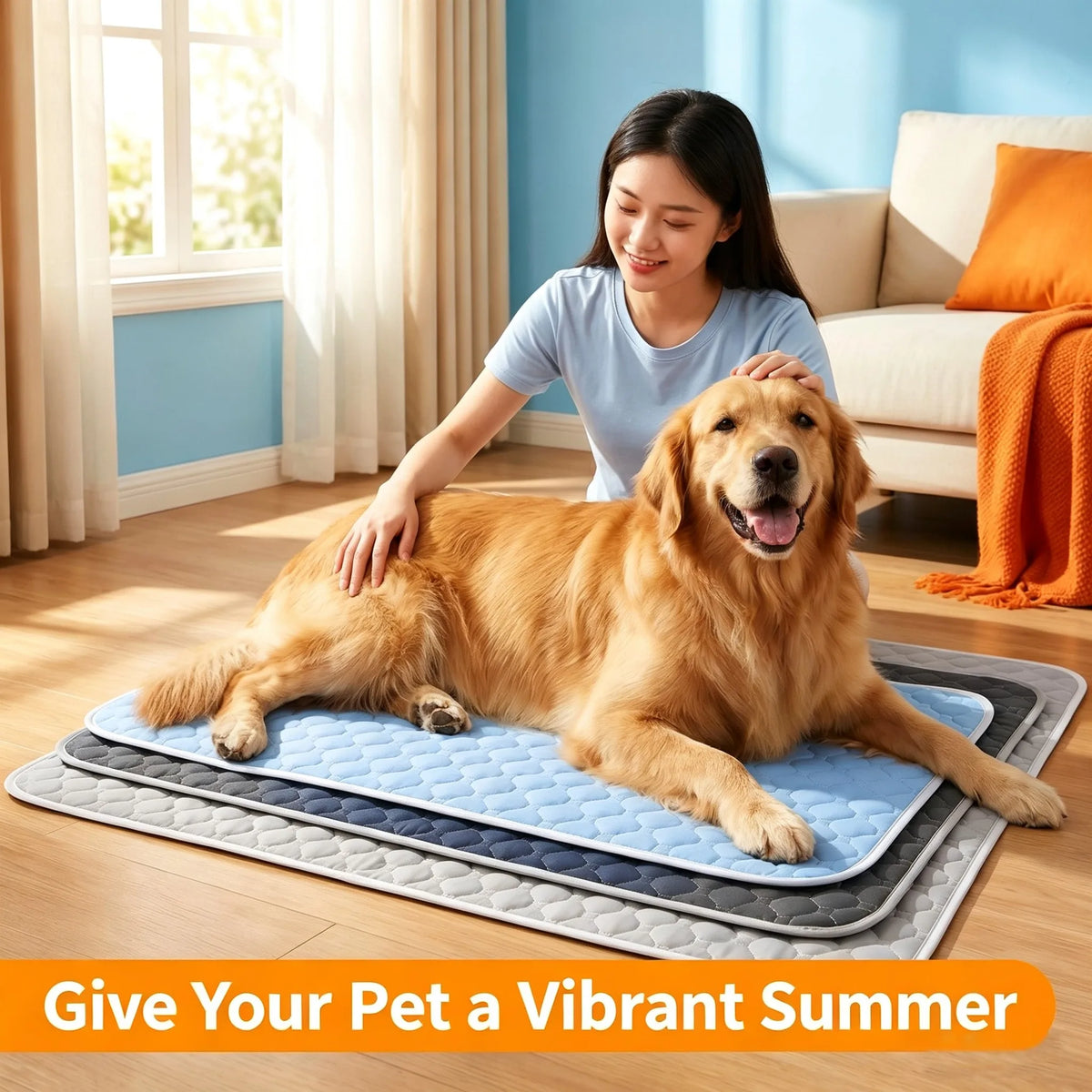 Dog Pee Reusable Pad Blanket Summer Cool Washable Puppy Training Absorbent Diaper Pet Bed Urine Mat Car Seat Cover Pet Supplies Pi-Mart