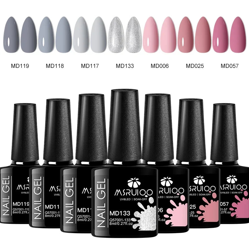 7pc Nail Gel Polish Set DIY Nail Art Design All For Decoration Soak Off UV Gel Long Lasting Manicure Painting Gel Vernis Kits Tri Light Beauty