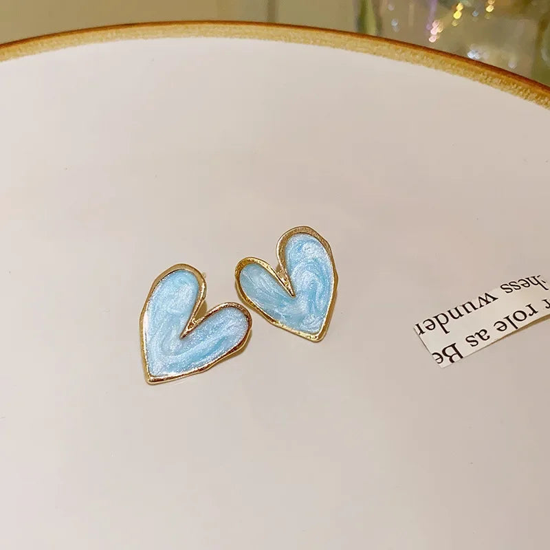 New Fashion love Heart Pearl Earrings for Women Sweet Elegant Temperament Drop Earring Trend Jewelry Accessories Pi-Mart