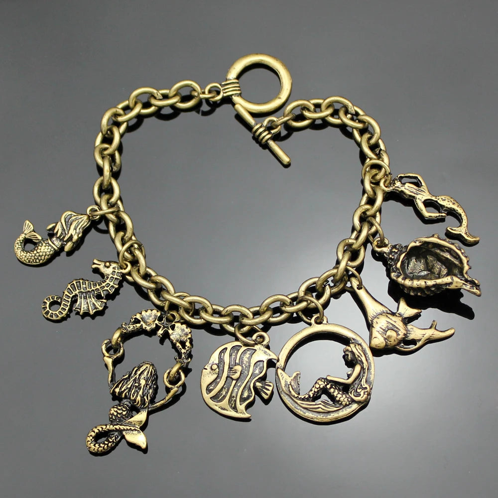 Clearance_Cat Pendant Charm Chain Link Bracelets For Women Cowgirl Cuff Bangles Fashion Jewelry Egyptian Bastet Pulseira Accesso Pi-Mart