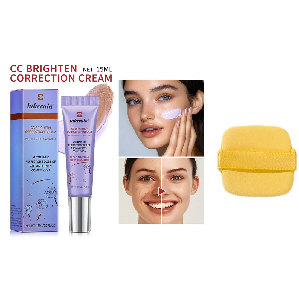 CC Cream Color Changing Liquid Foundation Centella Korean High Coverage Foundation Foundation Cream for Face Base Makeup Tri Light Beauty
