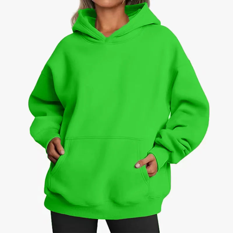 New Women Casual Hoodies Men and Women Fleece Warm Hoodies Spring Autumn Pullovers Fashion Multiple Colour Oversized Sweatshirts Pi-Mart