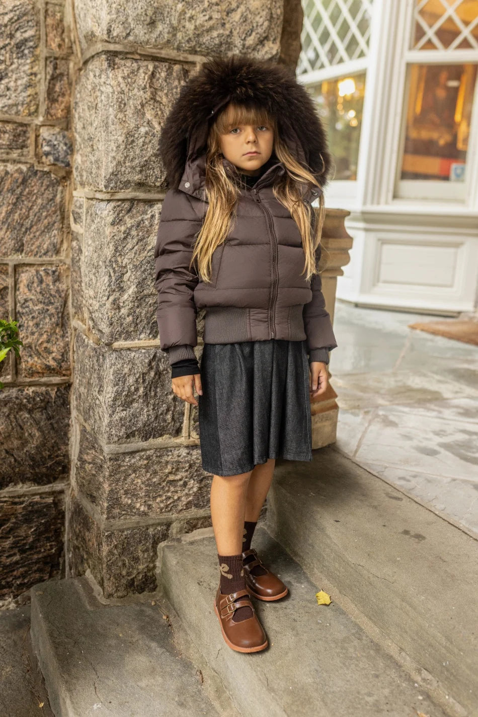 AP 2026 AW Winter down coat for kids High-quality white duck down coats waterproof fabric children outwear Pi-Mart
