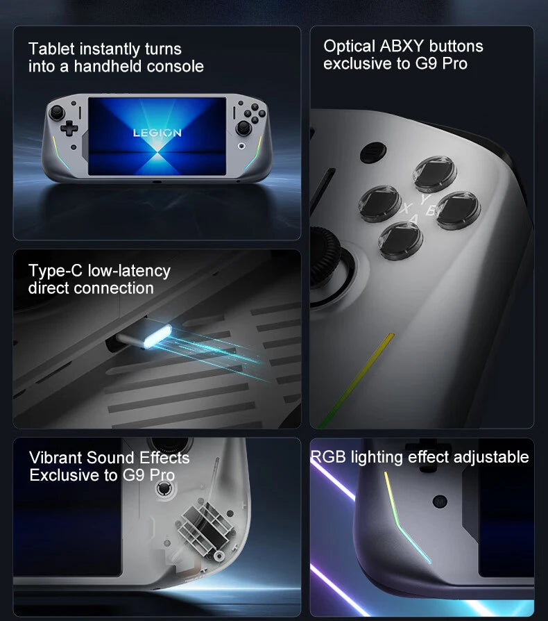 Lenovo Legion G9 Wireless Controller Features High-Precision Type-C Direct Connection, 200K Hall-Effect Joystick, Suitable for Y700 Third/Fourth Generation Type-C Low-Latency Direct Connection Pi-Mart