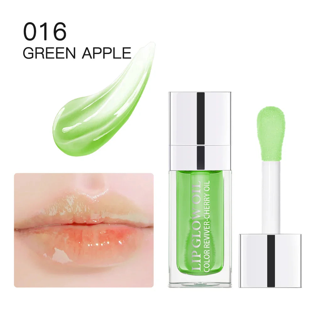 Crystal Jelly Moisturizing Lip Oil Plumping Lip Gloss Makeup Sexy Plump Lip Glow Oil Tinted Lip Plumper LadyShow.Store