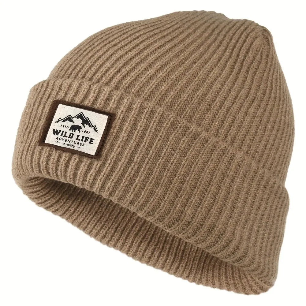 New Warm Outdoor Fleece Sports Hat Windproof Ear Protection Beanie Hats Knitted Thickened Winter Cap Men Women Pi-Mart