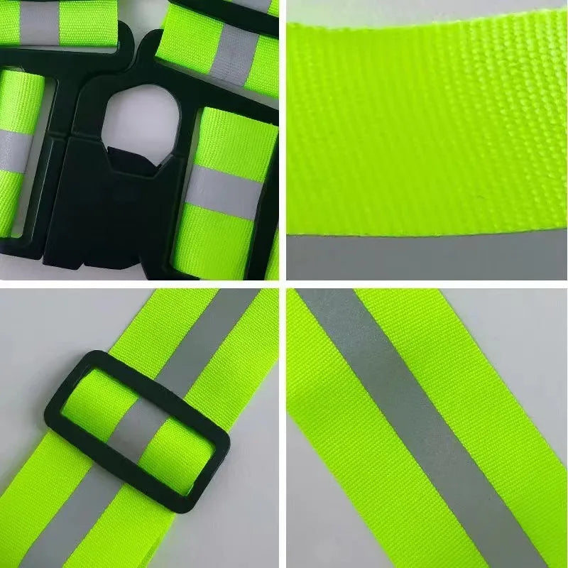 Outdoor Adjustable Safety Vests Night Walking Highlight Reflective Vest Lightweight Biking Safety Straps Running Jackets Pi-Mart