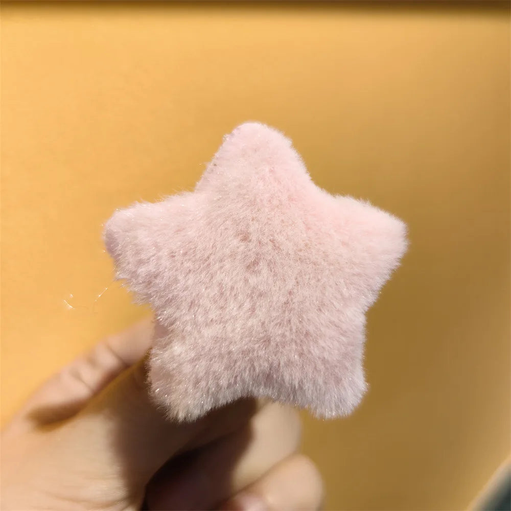 Autumn Winter Plush Star Shoelaces Charms for Sneakers Cute Furry Bone Shoe Decorations Charm DIY Detachable Shoes Accessories Pi-Mart