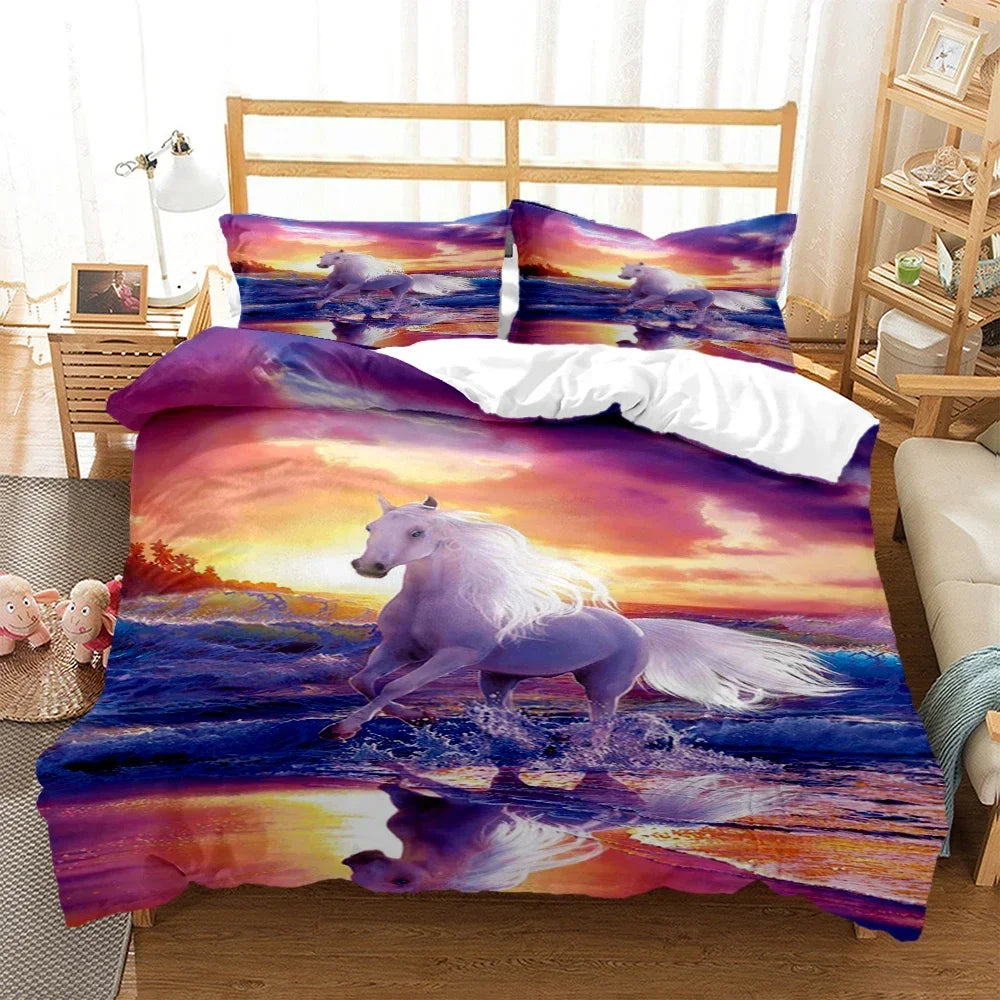 THE AMAZING DIGITAL CIRCUS Cartoon Bedding Set Double Twin King Duvet Cover Comforter Pillowcase Boys Girls Adults Bedroom Pi-Mart