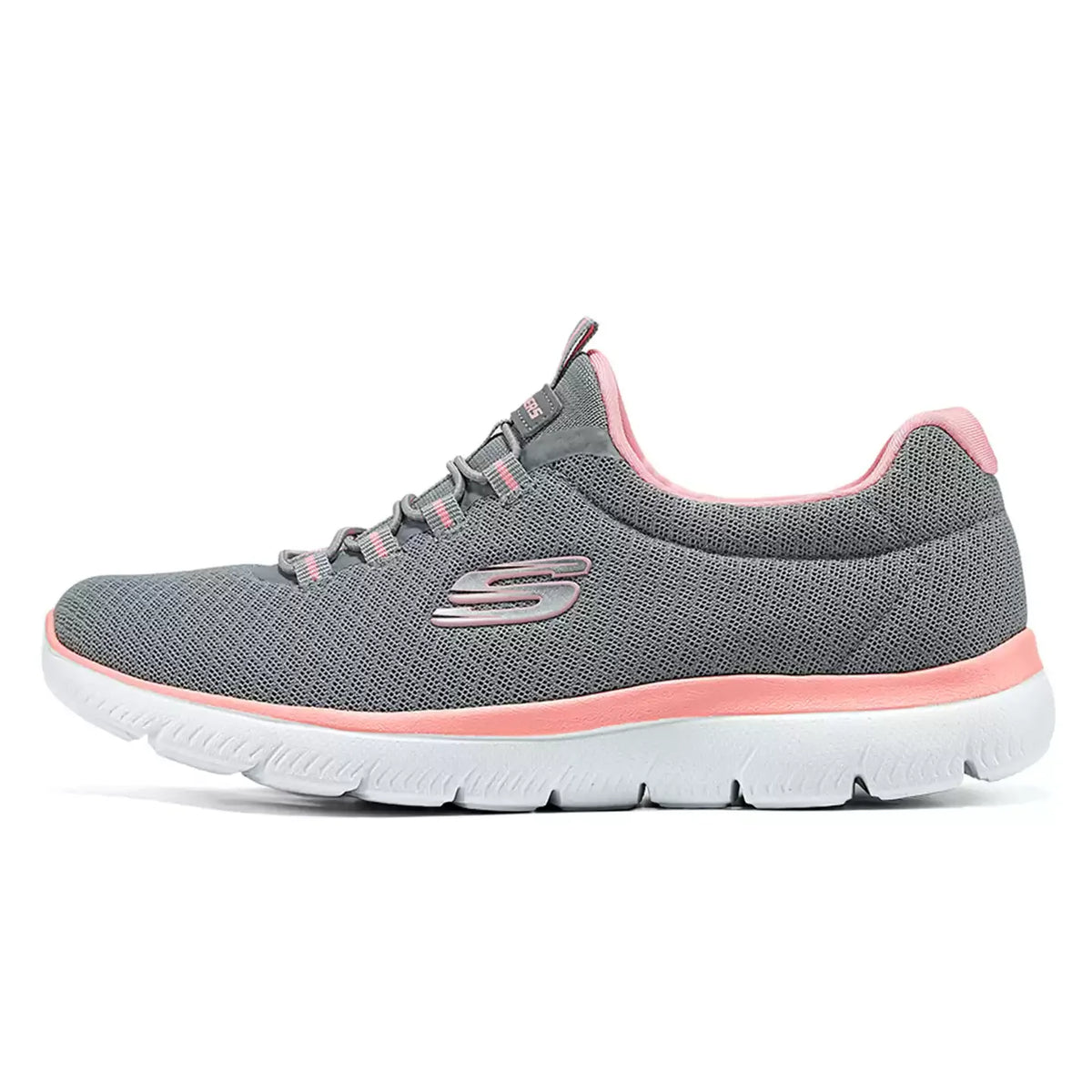 Skechers Women's Spring Shoes, Breathable Mesh Athletic Sneakers, Lightweight Running Shoes with Soft Soles 12980-GYPK Pi-Mart