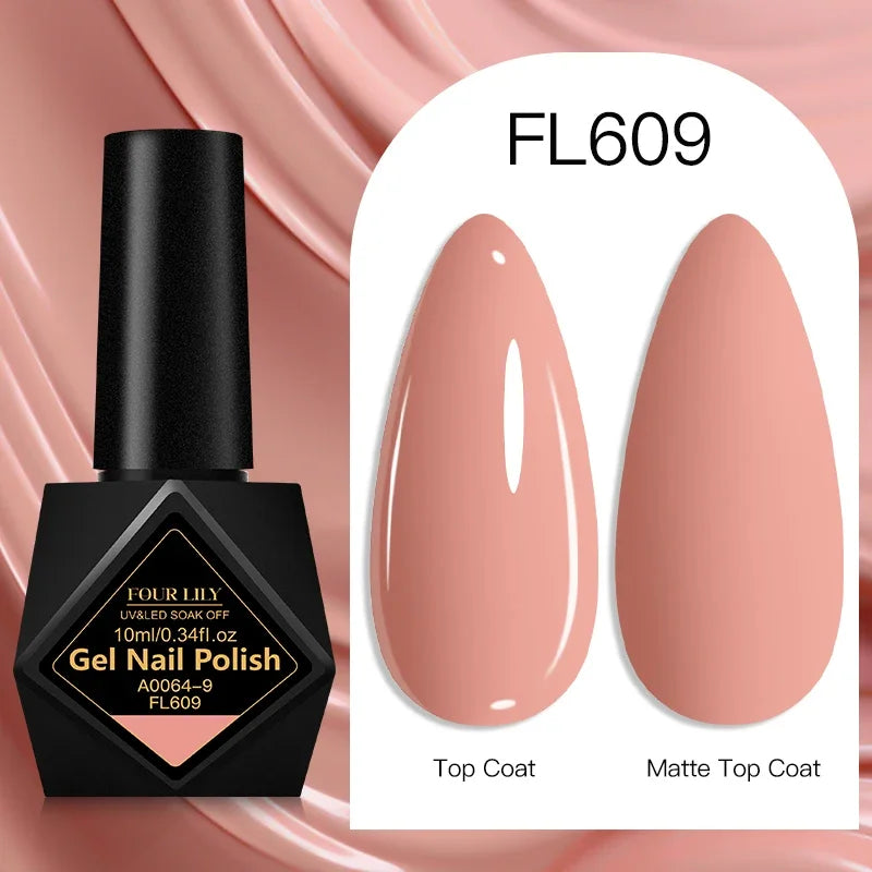 10ml Gel Nail Polish 162 Colors Nail Supplies Vernis Semi Permanent Nail Art Manicure Soak Off LED UV Gel Nail Varnishes Summer Tri Light Beauty