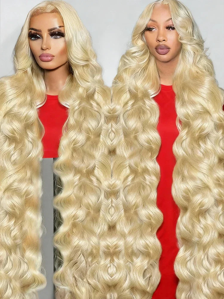 613 Hd Lace Frontal Wig 13x6 Blonde Human Hair Wigs 250 Density Body Wave Lace Front Wigs Colored Human Hair Pre Plucked 40 Inch LadyShow.Store