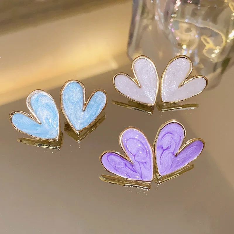 New Fashion love Heart Pearl Earrings for Women Sweet Elegant Temperament Drop Earring Trend Jewelry Accessories Pi-Mart