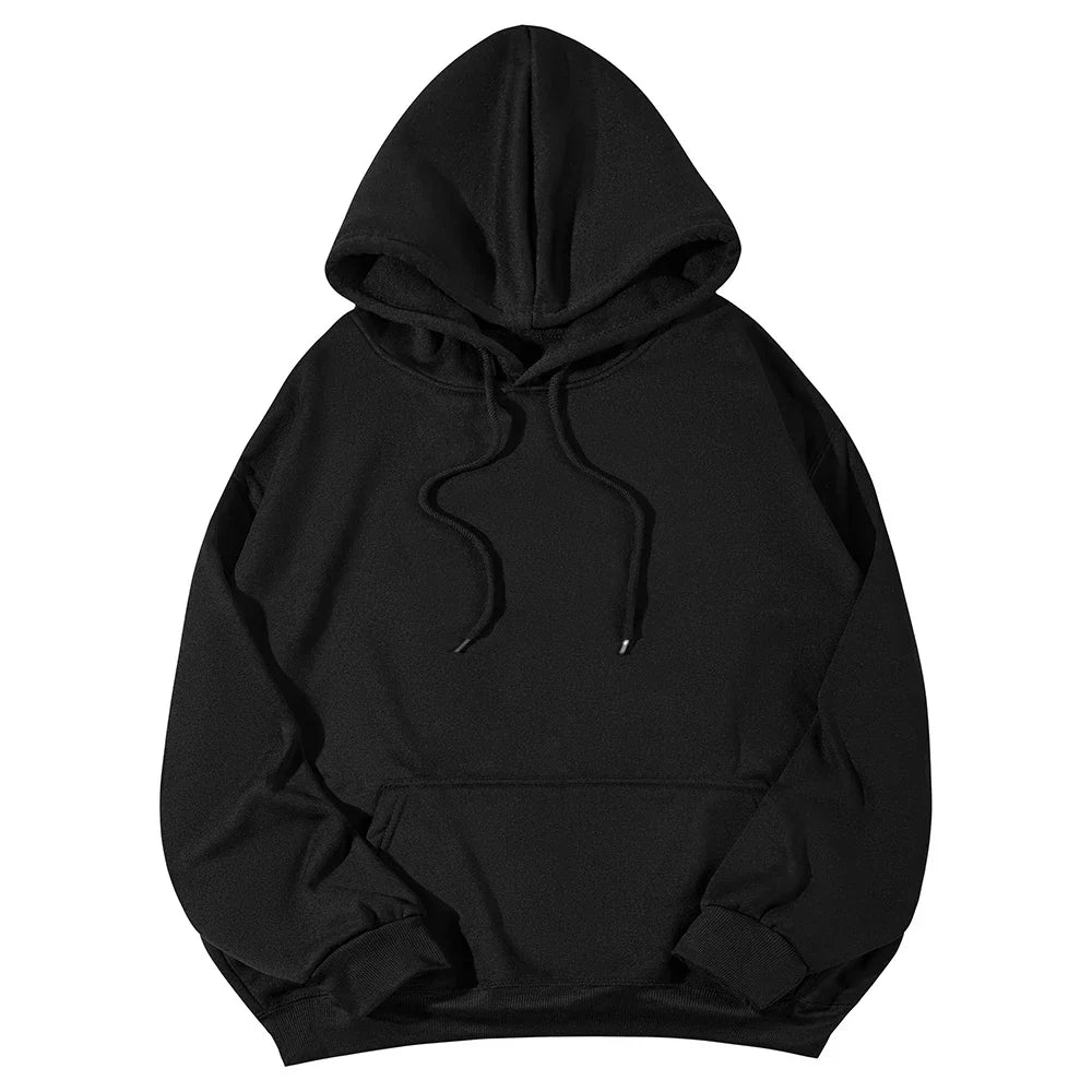 Women's Hoodies Pullover Spring Autumn Casual Hoodie 2026 Sweatshirts Solid Color Hoodies Oversize Black Sweatshirt Women Top LadyShow.Store