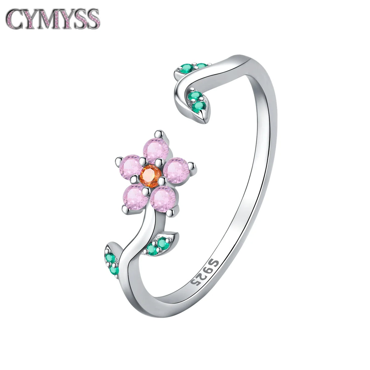 Original 925 Sterling Silver Open Ring Exquisite Panda Dolphin Adjustable Ring Original Daily Fine Jewelry Women Birthday Gifts Pi-Mart