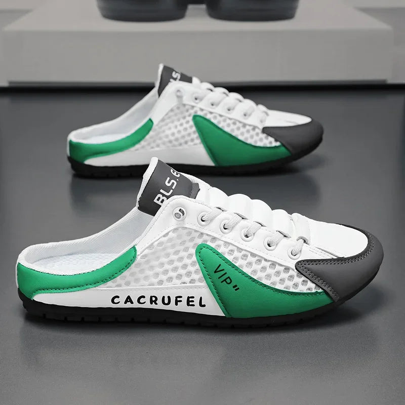 Men's Fashion Soft-soled Half Slippers Summer Men Trendy Bottom Casual Shoes Soft Sole Sneakers Zapatos De Hombre Plus Size 48 Pi-Mart