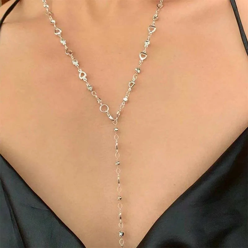 LATS New Luxury Colourful Long Tassel Necklace for Women Shiny Rhinestone Crystal Zircon Choker Bohemian Statement Jewelry Gifts Pi-Mart