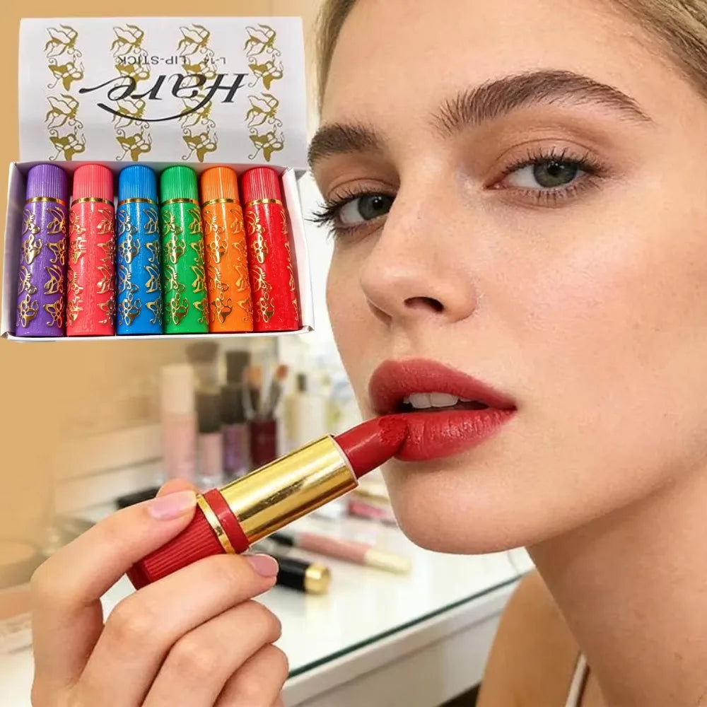 Sexy Matte Velvet Lipstick Set Waterproof Makeup Fashion Style Color Lasting Lip Tube Cosmetics Non-greasy Moisturizing Gifts Pi-Mart