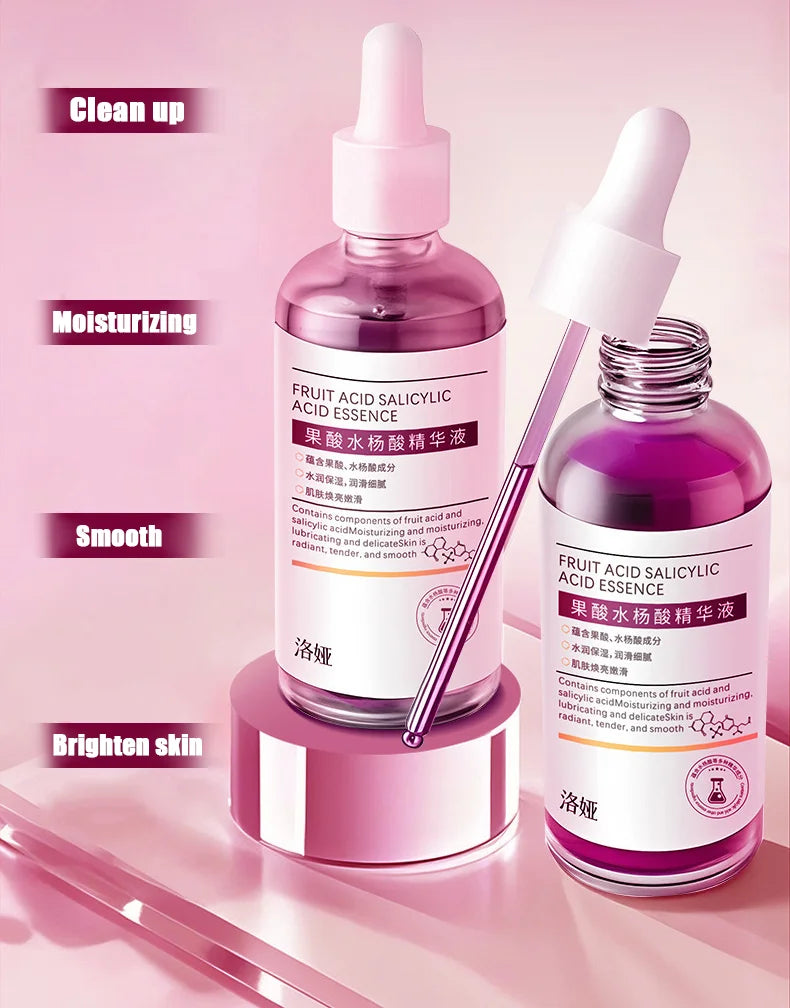 100ml Pink Salicylic Acid Acne Removing Concentrated essence - Refreshing texture, deep moisturizing, fade acne marks Pi-Mart