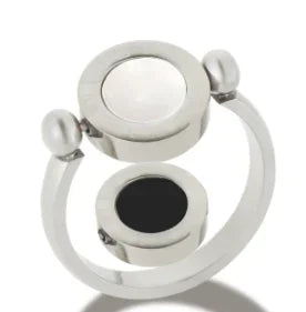 Stainless Steel Ring for Women Inlaid Zircon Rings Waterproof Romantic Fashion Jewelry Pi-Mart