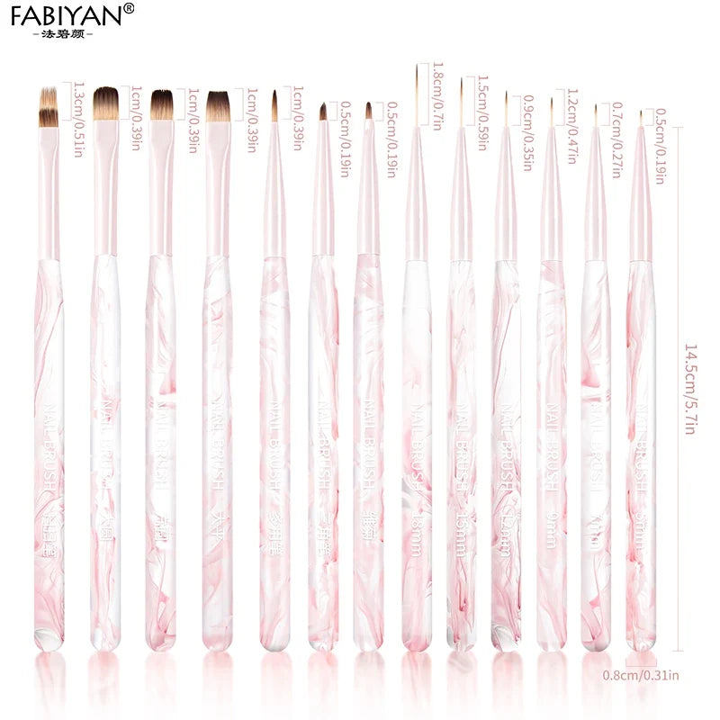 Nail Art Liner Brushes Elongated Lines Striping Drawing Painting Brushes For Manicure Beauty Salon Nails Products Manicure Tools Tri Light Beauty
